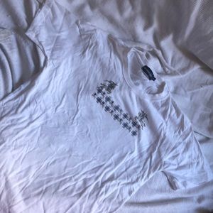 White Burberry tee shirt